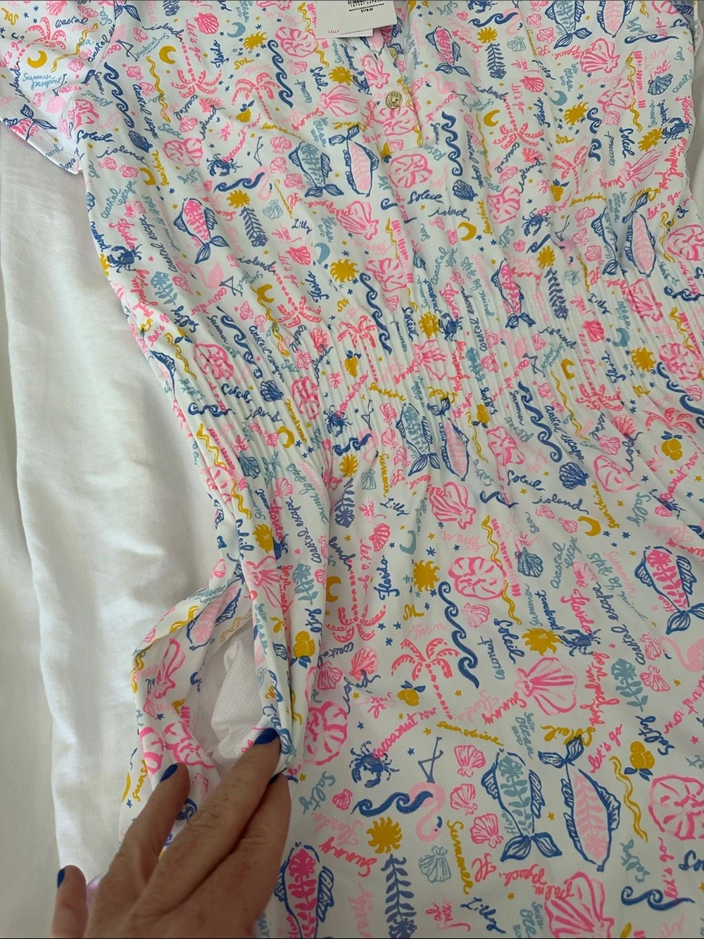 NWT, Lilly Pulitzer Love Active Dress UPF 50+ in Multi Summer Serenade, Size M
